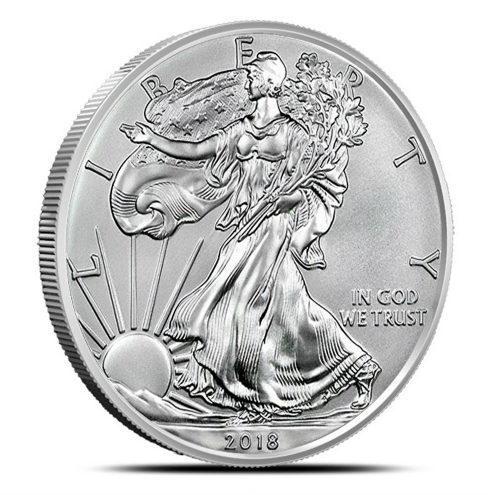 2018-W 1 oz Burnished American Silver Eagle Coin (Box + CoA)