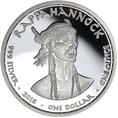 2018 1 oz Proof Virginia Rappahannock Big Eared Bat Silver Coin