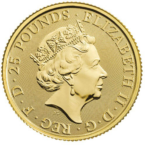 2019 1/4 oz British Gold Queen's Beast Yale Coin