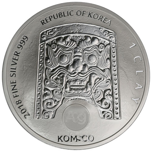 2018 1 oz South Korean Zi:Sin Canis Silver Medal