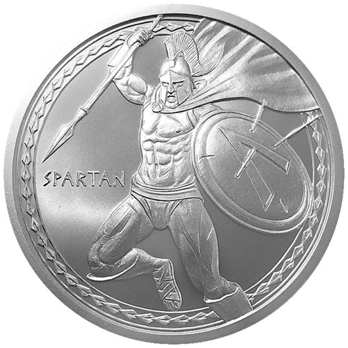 1 oz Spartan Warriors Silver Round (New)