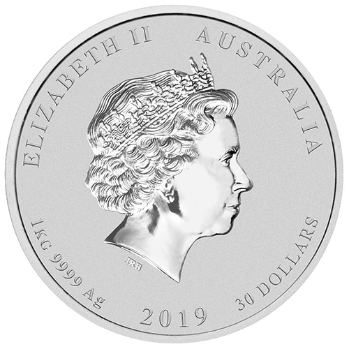 2019 1 Kilo Australian Silver Lunar Pig Coin (BU)