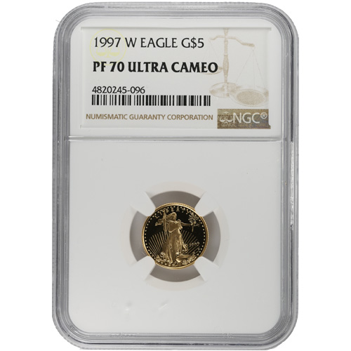 1997-W 1/10 oz Proof American Gold Eagle Coin NGC PF70 UCAM