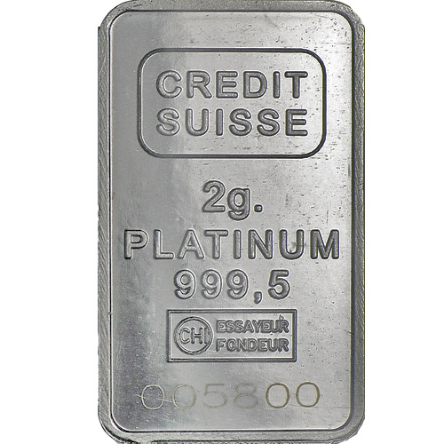 2 Gram Platinum Bar (Varied Mint, Condition)