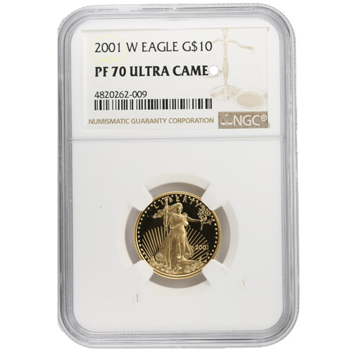 2001-W 1/4 oz Proof American Gold Eagle Coin NGC PF70 UCAM