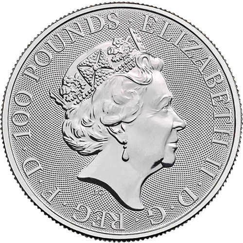 2019 1 oz British Platinum Queen's Beast Unicorn Coin