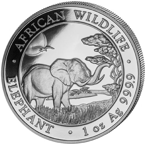 2019 1 oz Somalia Silver Elephant Coin (BU)