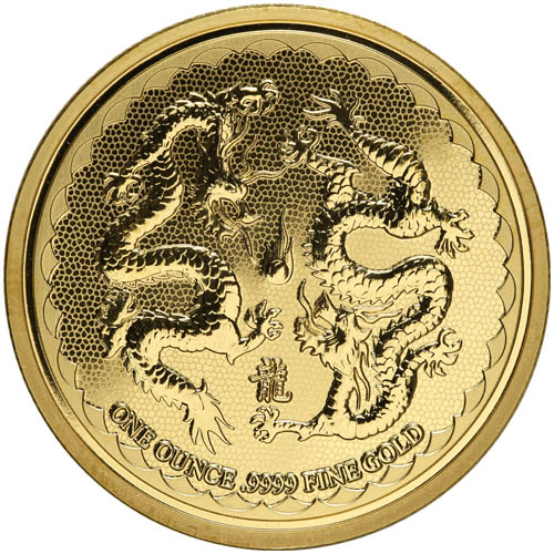 2018 1 oz Niue Gold Double Dragon Coin (BU)