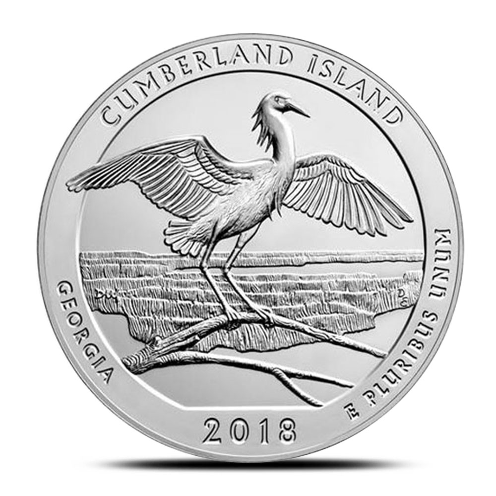 2018-P 5 oz Burnished ATB Cumberland Island National Seashore Silver Coin (Box + CoA)