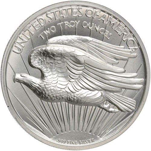2 oz Saint-Gaudens Silver Round (New)