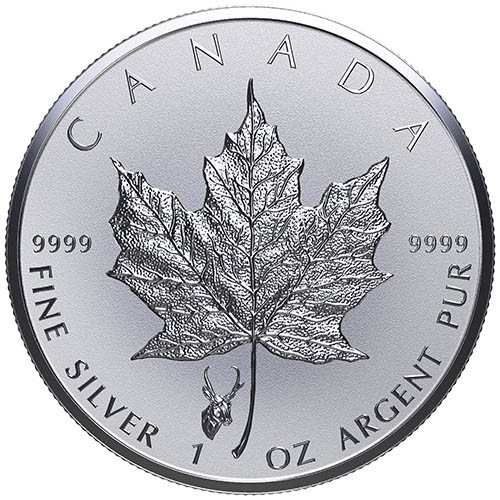 2018 1 oz Pronghorn Antelope Privy Canadian Silver Maple Leaf Reverse Proof Coin