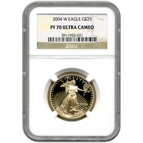 2004-W 1/2 oz Proof American Gold Eagle Coin NGC PF70 UCAM