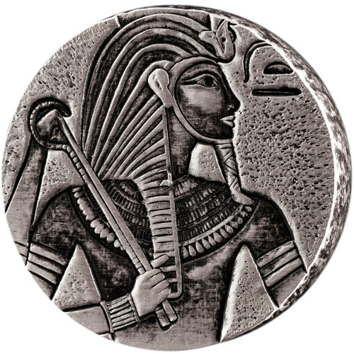 2016 5 oz Republic of Chad Egyptian Relic Series King Tut Silver Coin