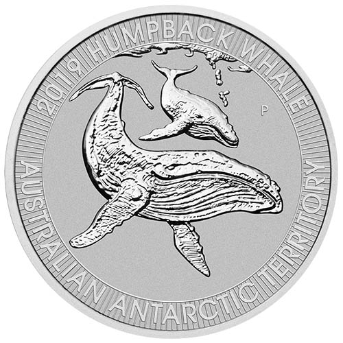2019 1/3 oz Australian Platinum Humpback Whale Coin (BU)
