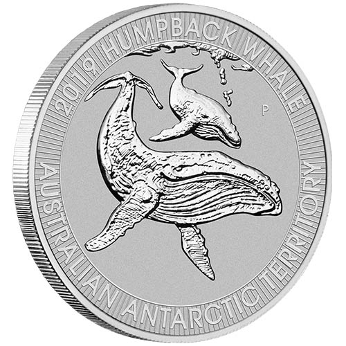 2019 1/3 oz Australian Platinum Humpback Whale Coin (BU)
