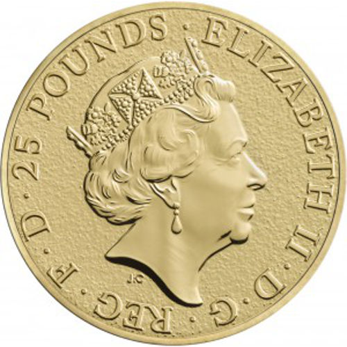 2016 1/4 oz British Gold Queen's Beast Lion Coin (BU)