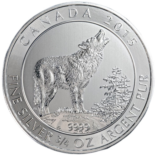 2015 3/4 oz Canadian Silver Grey Wolf Coin (BU)