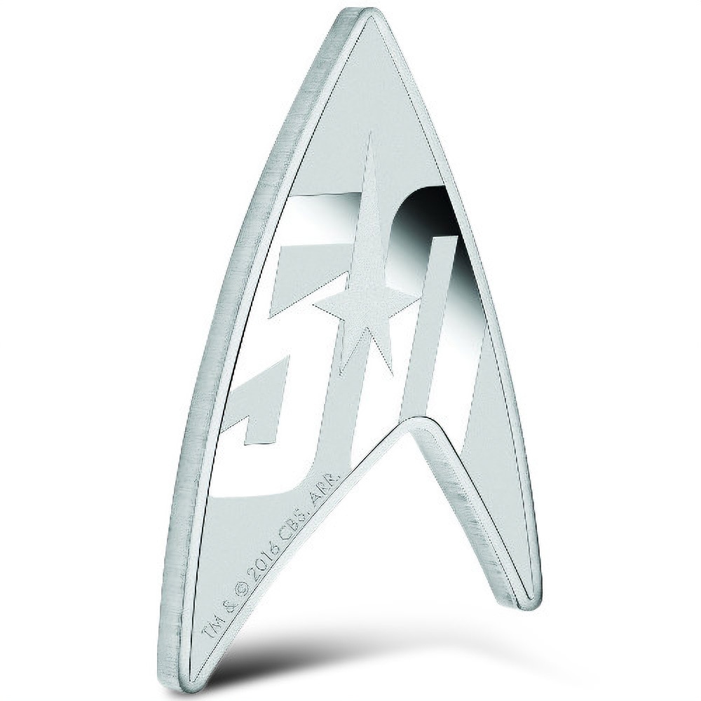 2016 1 oz Tuvalu Star Trek 50th Anniversary Delta Proof Silver Coin (Box + CoA)